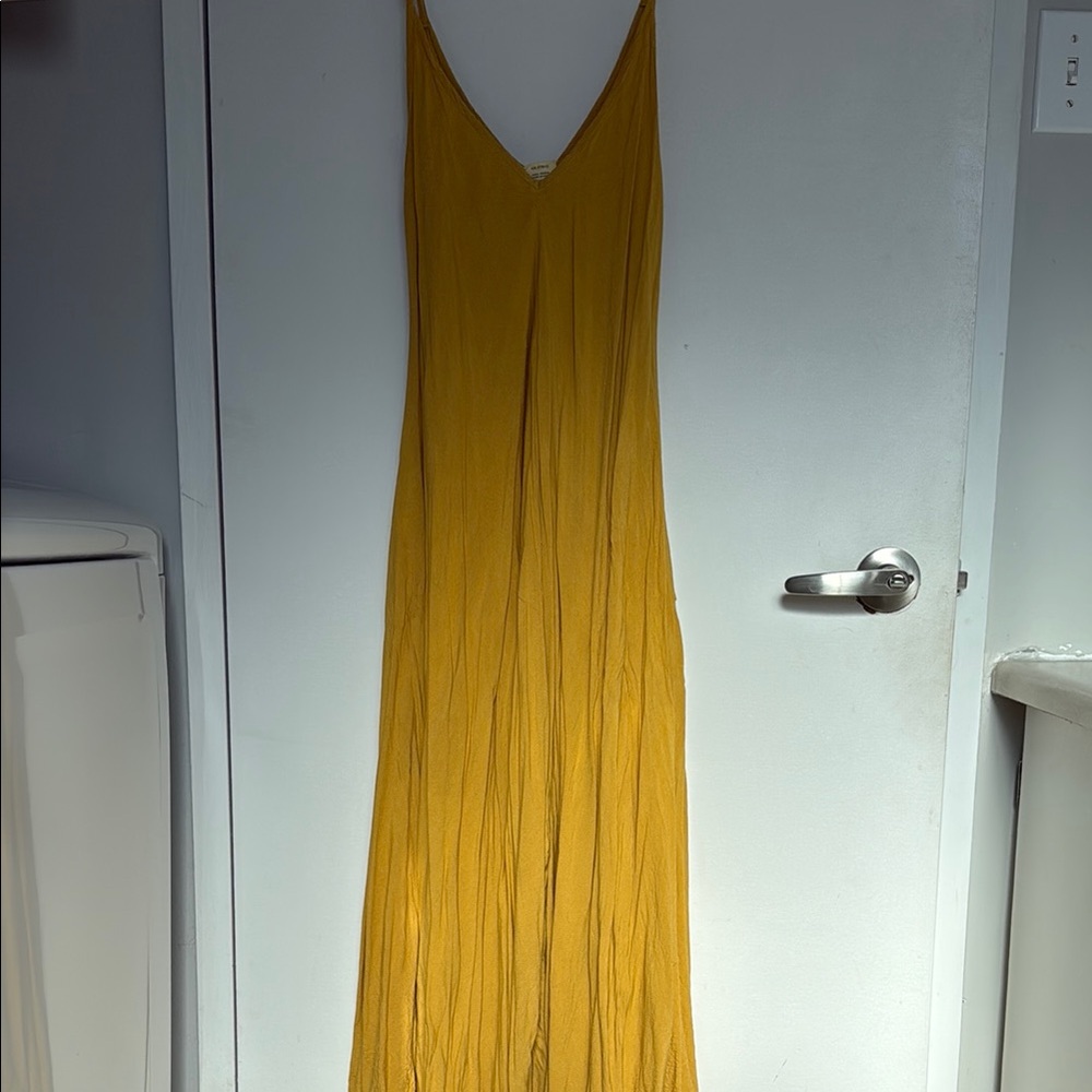 Elegant Mustard Yellow Maxi Dress